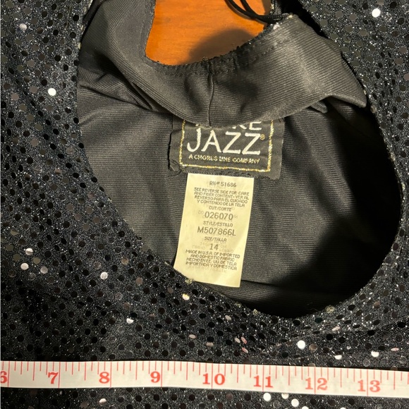 Black sequined swing shift dress size 14 - Picture 4 of 6